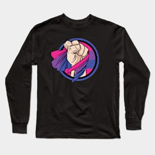 Fight for LGBTQ Rights // Protest Fist Bisexual Flag Long Sleeve T-Shirt